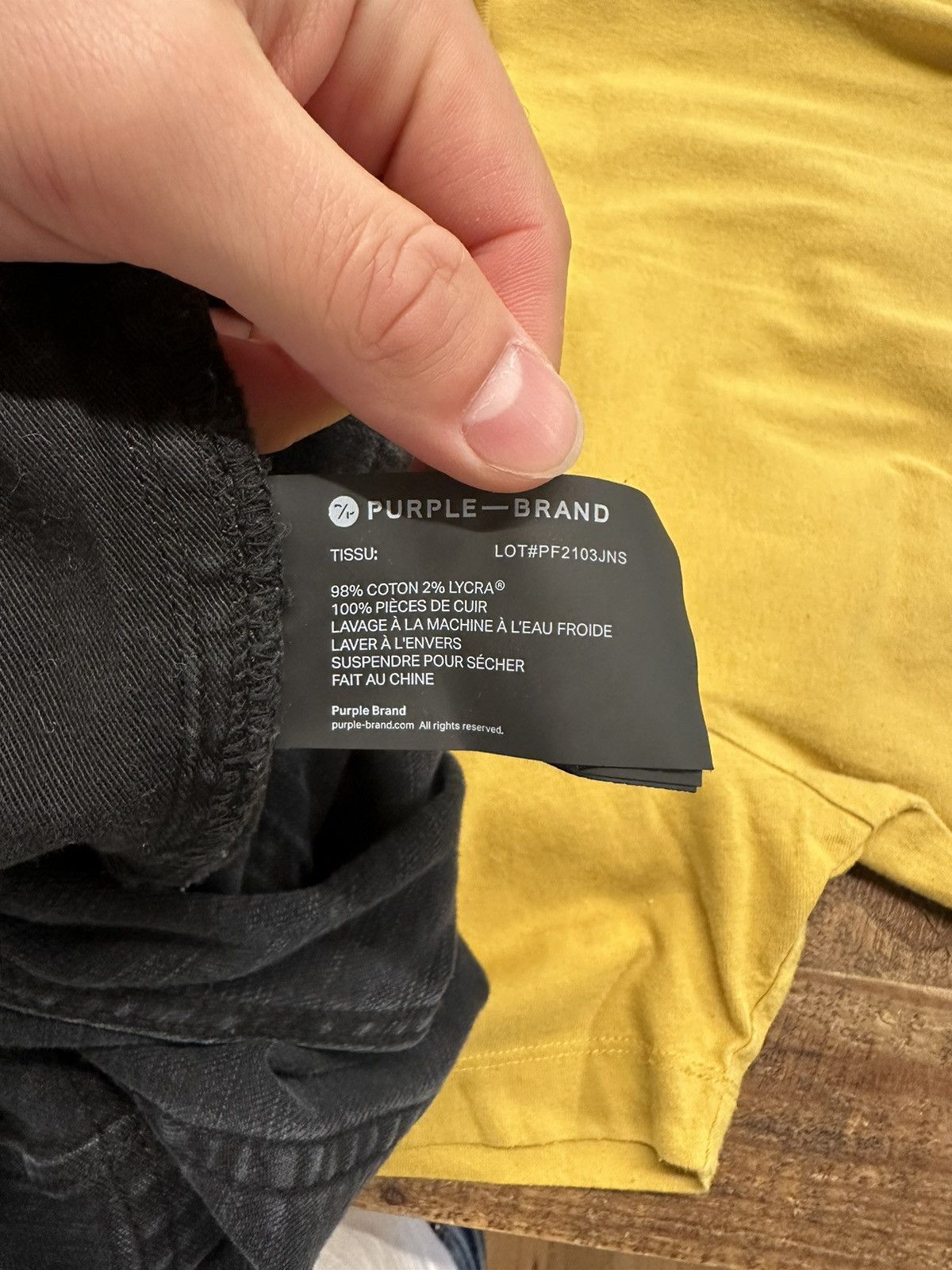 Purple Brand Purple Brand Knee Hole Black Denim Jeans Size 34 Size US 34 / EU 50 - 7 Thumbnail