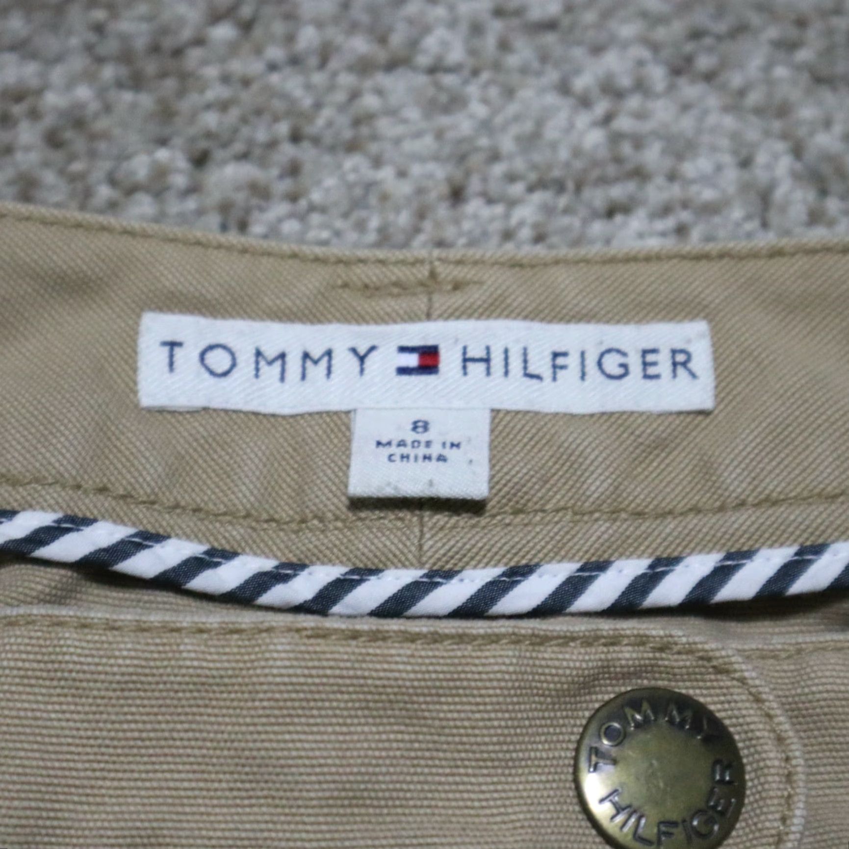 Tommy Hilfiger TOMMY HILFIGER Skirt Above Knee Beige Khaki Size 8 Womens Cotton Blend Casual Vintage No Size 30" / US 8 / IT 44 - 4 Thumbnail