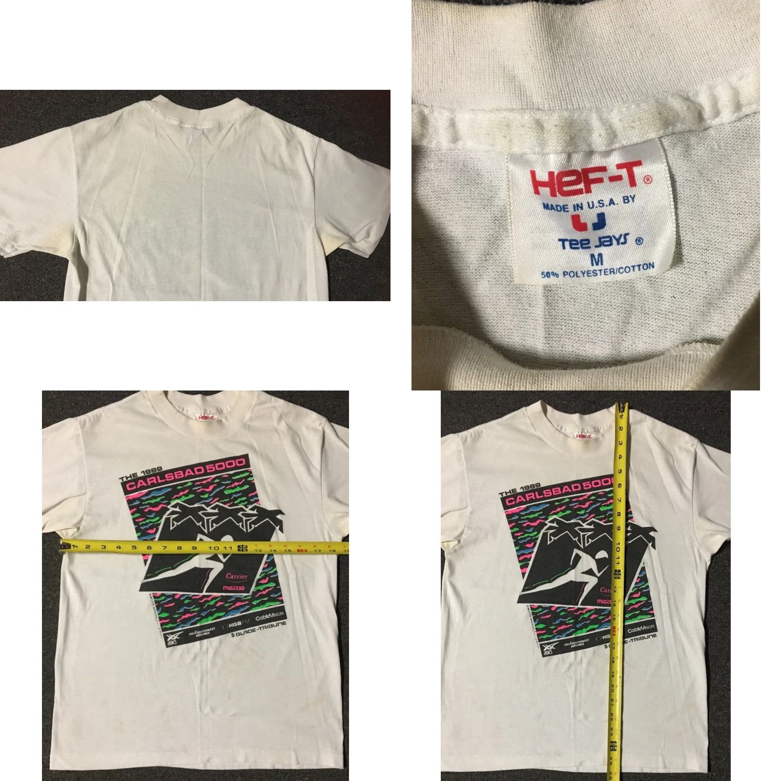 Vintage VINTAGE Carlsbad 5000 Faded Distress Marathon Shirt M White 90s Grunge Surf Beach OC California USA Running Track & Field College Hemp? Size US M / EU 48-50 / 2 - 8 Thumbnail