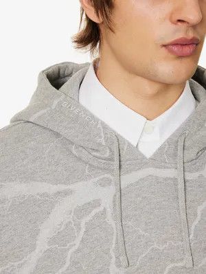 Givenchy o1srvl11e0125 Boxy Fit Cotton Jersey Hoodie in Grey Size US XL / EU 56 / 4 - 5 Thumbnail