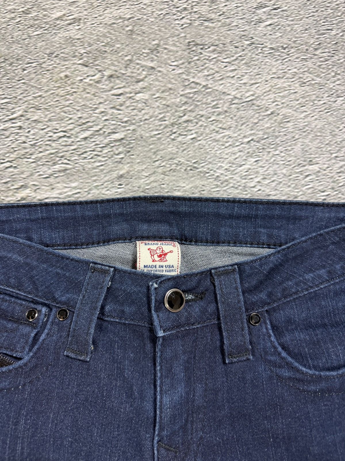 True Religion True Religion jeans bootcut rhinestone logo dark navy Y2K Size 30" / US 8 / IT 44 - 13 Thumbnail