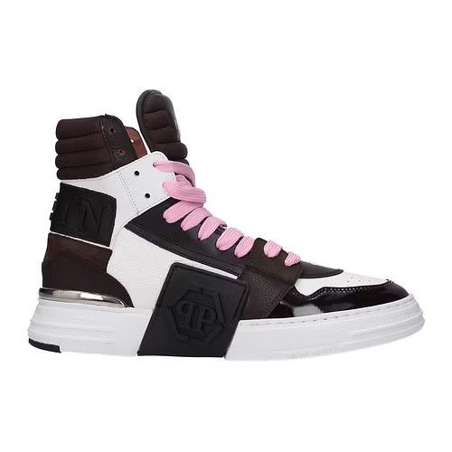 Philipp Plein ob1o1e0424 Hi Top Sneakers in Brown / White Size US 7 / EU 40 - 1 Thumbnail