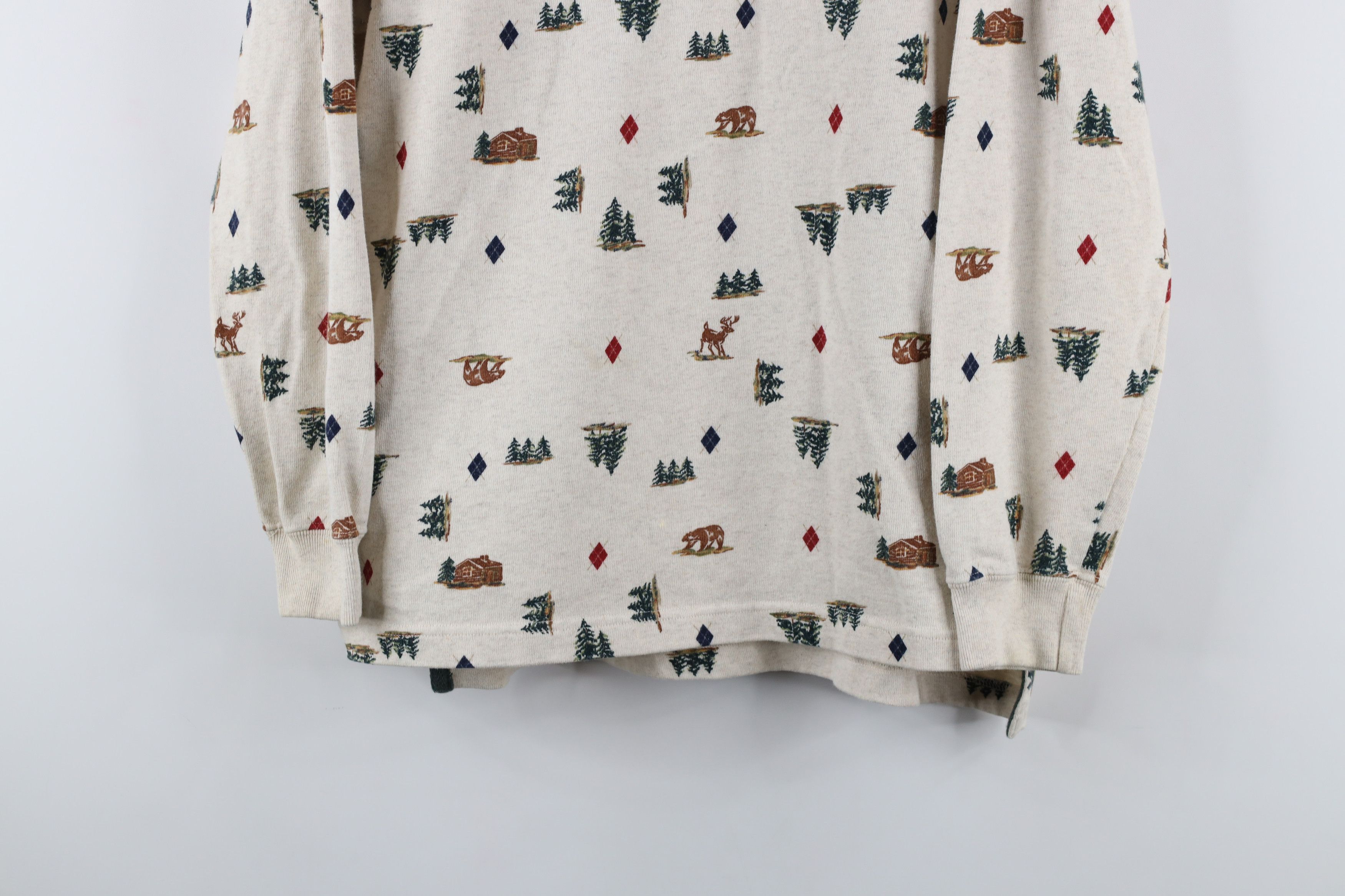 Polo Ralph Lauren Vintage 90s Chaps Ralph Lauren Print Nature Long Sleeve Polo Size US S / EU 44-46 / 1 - 3 Thumbnail