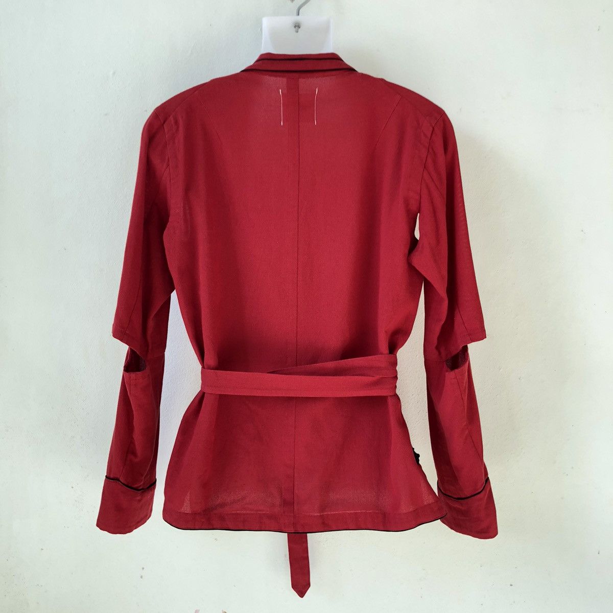 Takahiromiyashita The Soloist. SS17 TheSoloist Red Kimono Jacket with Cut-Out Sleeves Size US S / EU 44-46 / 1 - 14 Thumbnail