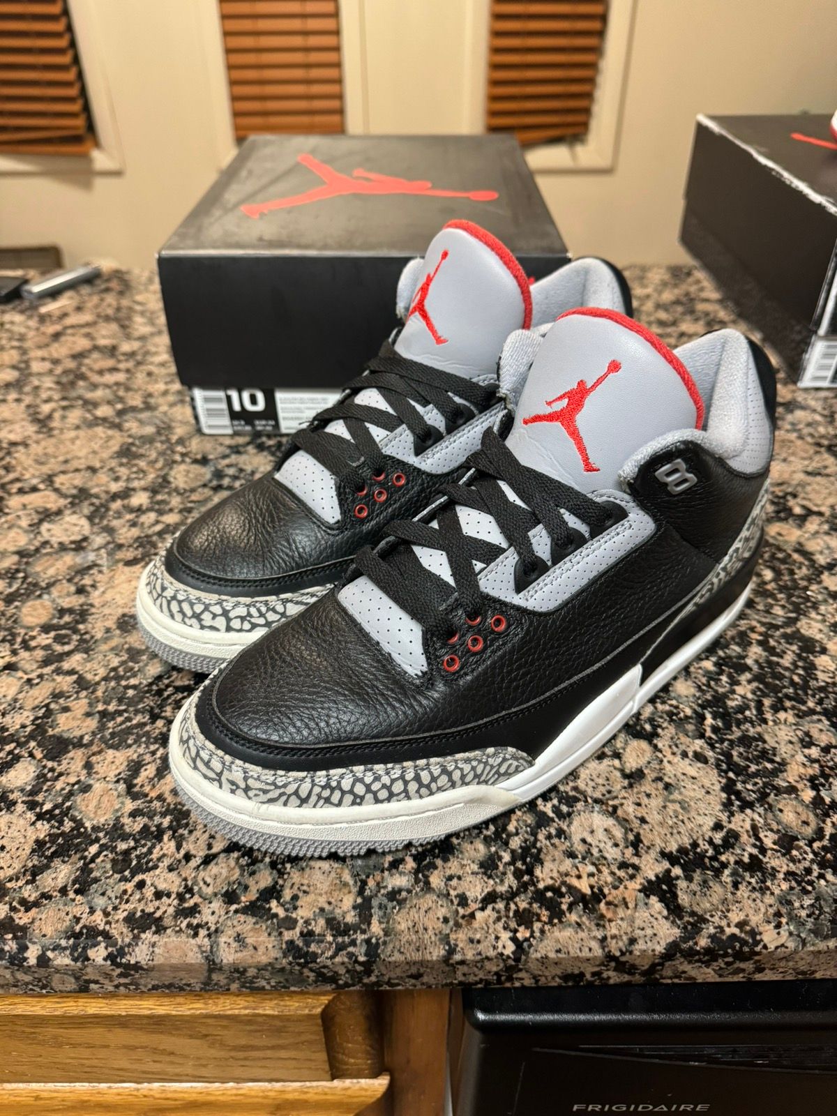 Pre-owned Jordan Brand Nike Air Jordan Retro 3 Black Cement 2018 Shoes