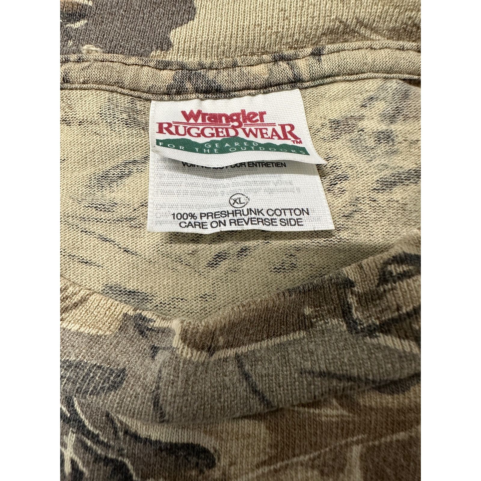 Wrangler Vintage Wrangler Mens Camo Tee T-Shirt Size XL Size US XL / EU 56 / 4 - 2 Thumbnail