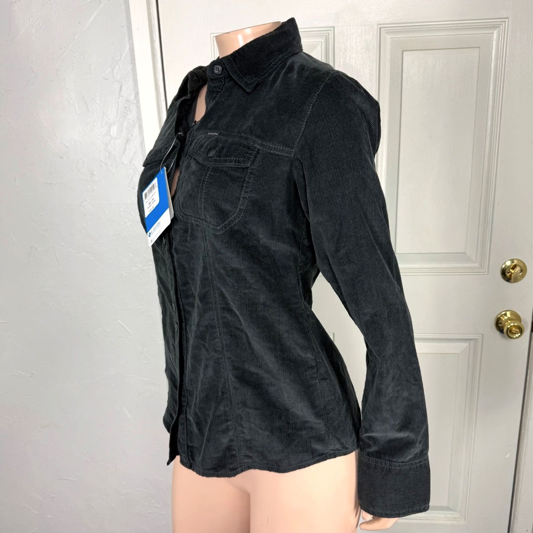Vintage Columbia Womens Vapor Trail Long Sleeve Gray XS Corduroy Button Shirt Size XS / US 0-2 / IT 36-38 - 3 Thumbnail