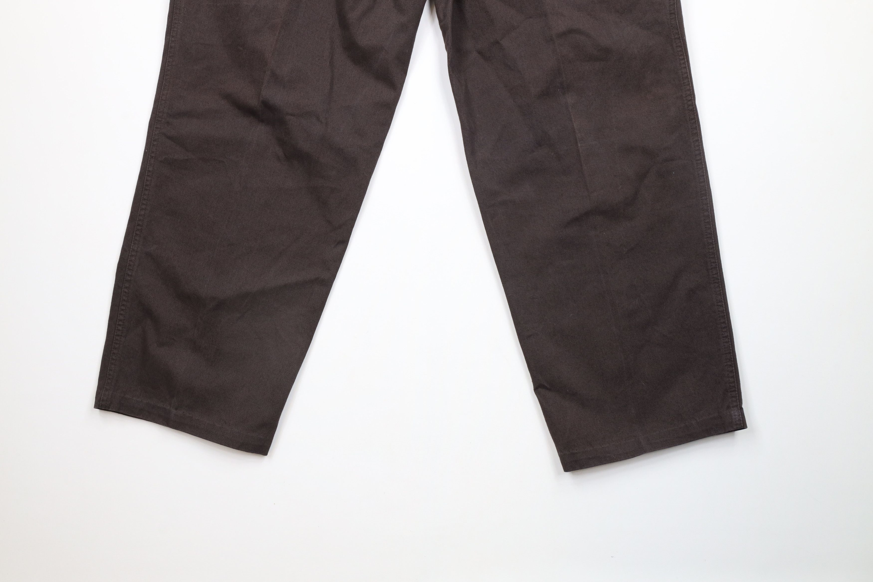 Vintage Vintage 90s Streetwear Pleated Wide Leg Chino Pants Brown Size US 36 / EU 52 - 13 Thumbnail
