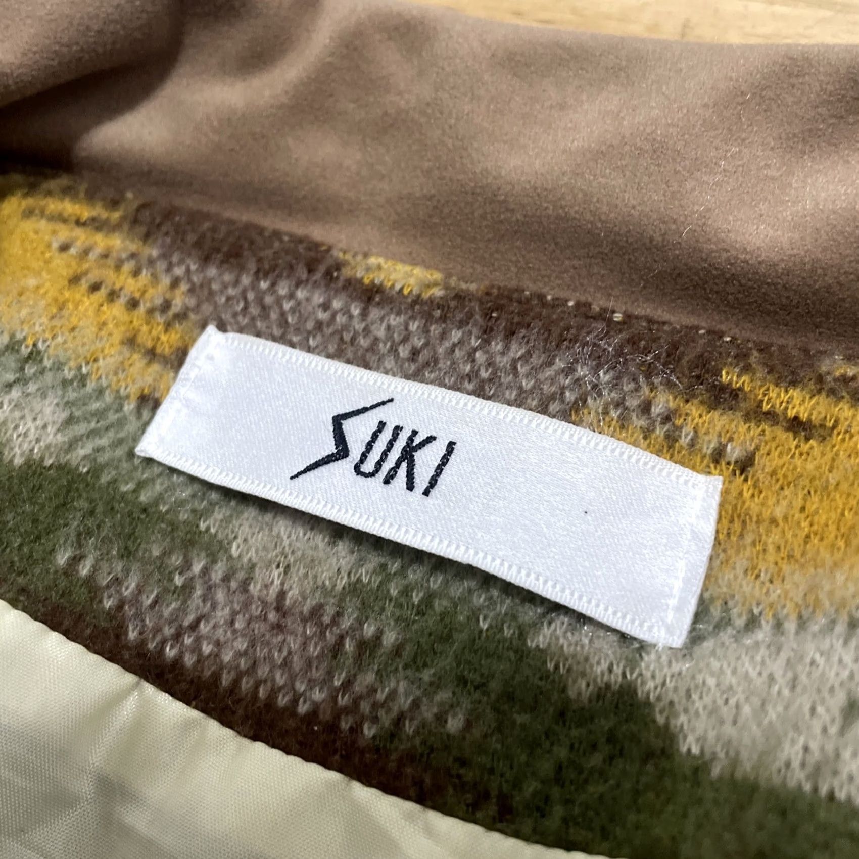 Vintage SUKI Southwestern Jacket Women M Lined Shacket Brown Buttons Green Yellow Hippie Size M / US 6-8 / IT 42-44 - 7 Thumbnail
