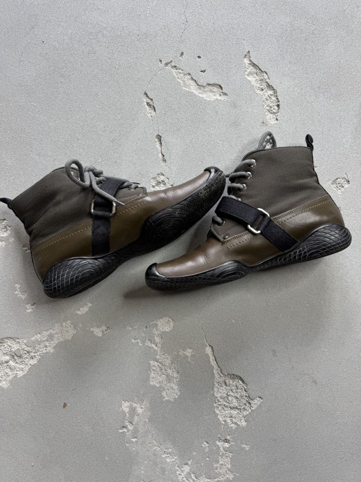 Prada Prada Boots FW 1999 Vintage High Top Brown Military Size US 5 / EU 37 - 2 Thumbnail