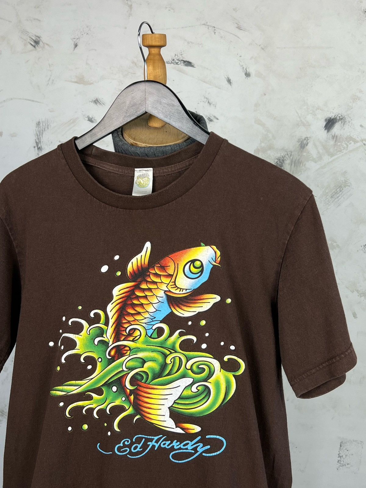 Ed Hardy Vintage Ed Hardy Koi Fish Shirt Size S - M Size US M / EU 48-50 / 2 - 2 Thumbnail