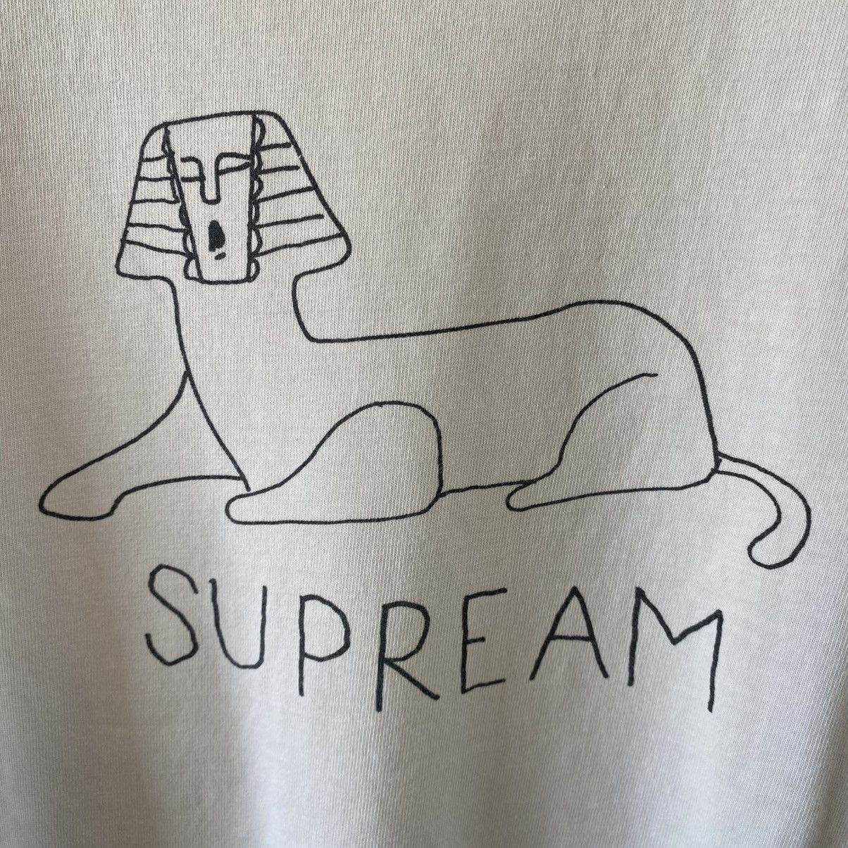Supreme Supreme Sphinx T-Shirt White 2012 Mark Gonzales Gonz Vintage Size US L / EU 52-54 / 3 - 3 Thumbnail