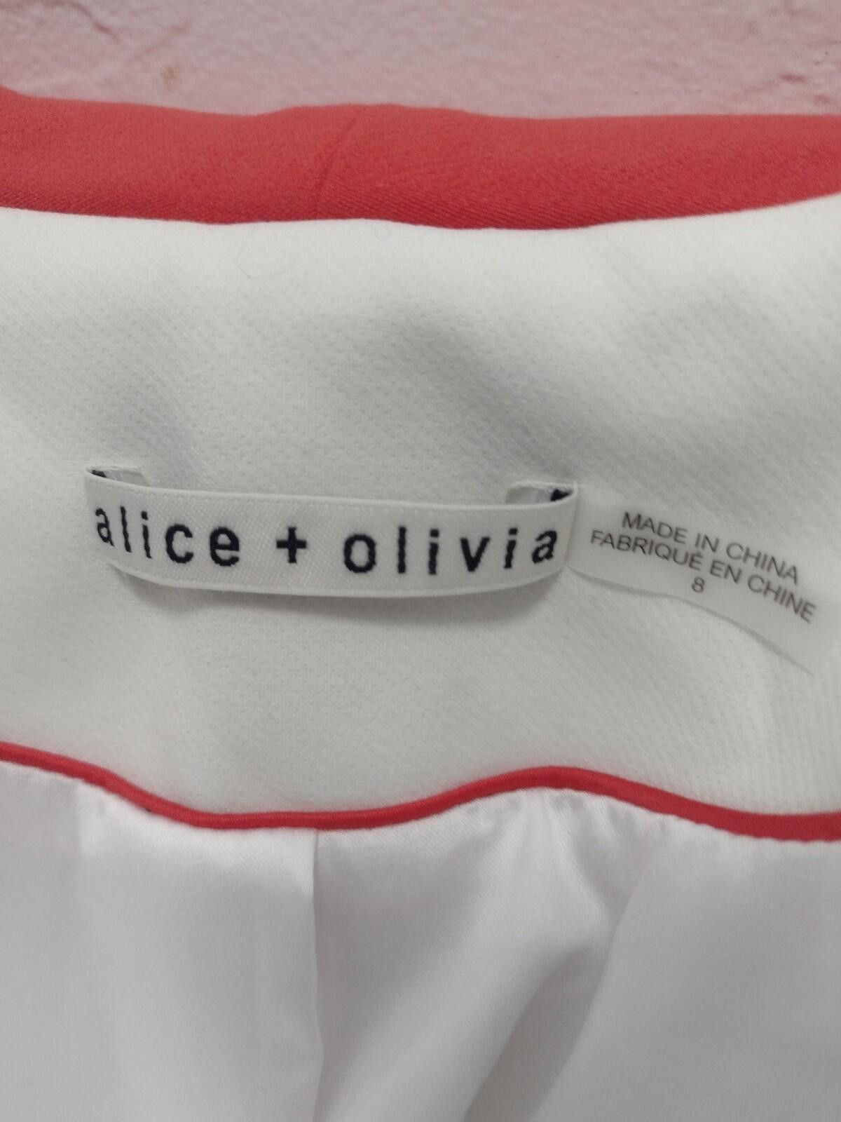Other Retired alice + olivia Vernell Jacket White Orange Sz 8 Size M / US 6-8 / IT 42-44 - 9 Thumbnail