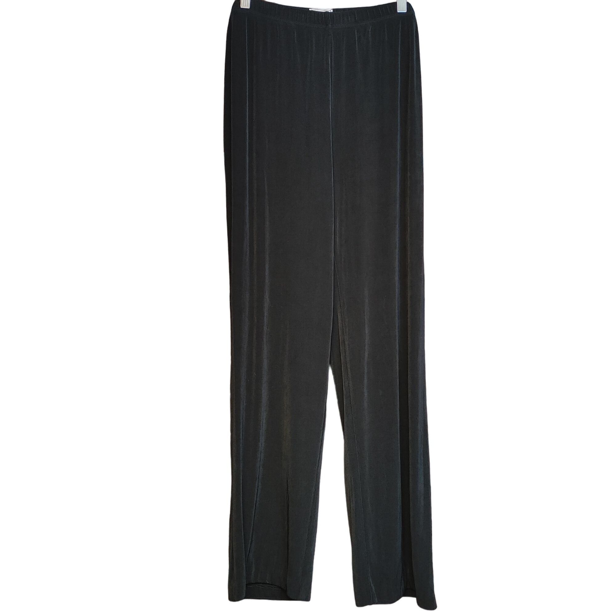 Other Napa Valley Women's Soft Black Velour Lounge Pants Large Size 40" / US 18 - 1 Thumbnail