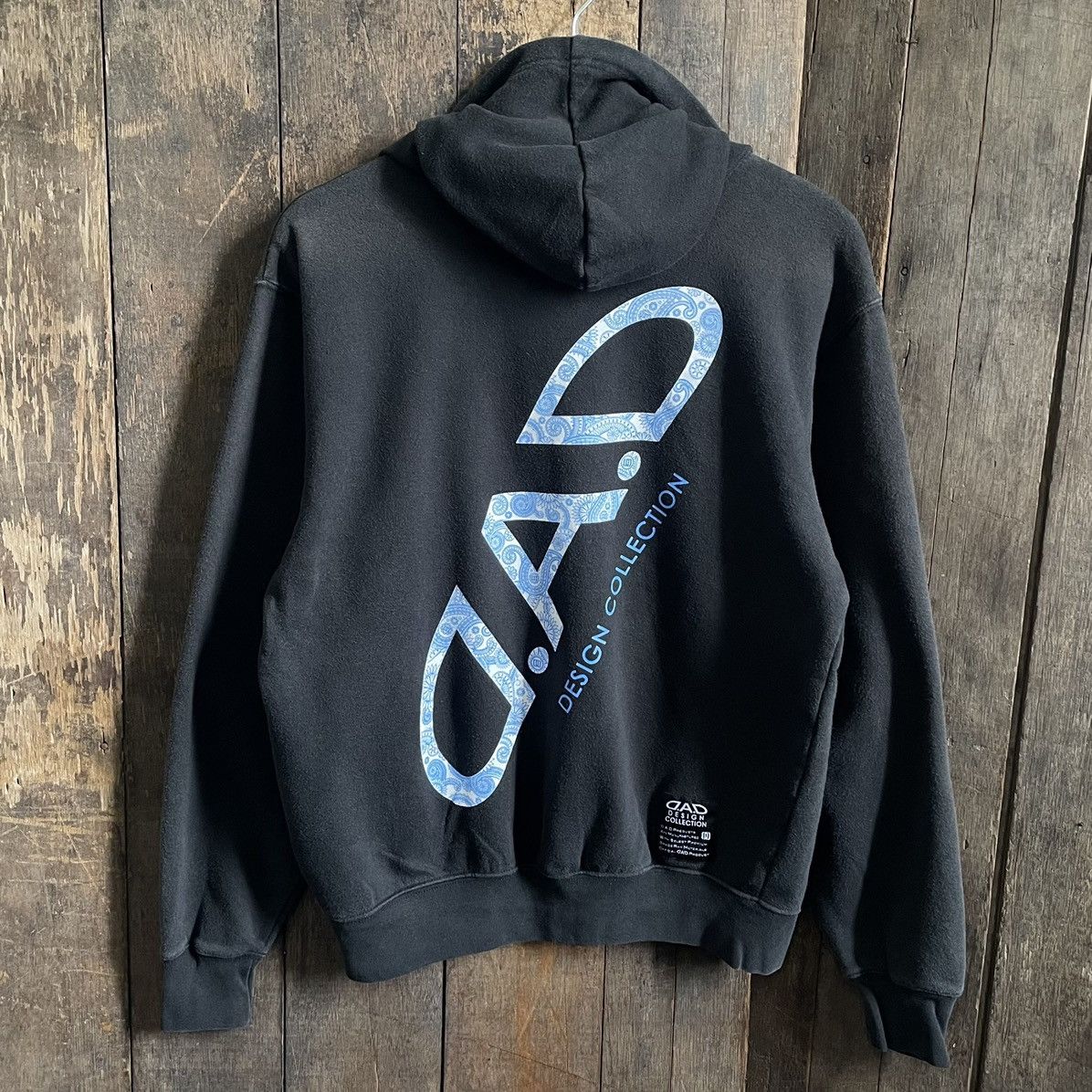 image of Vintage D.a.d Big Logo Hoodie in Black, Men's (Size Medium)
