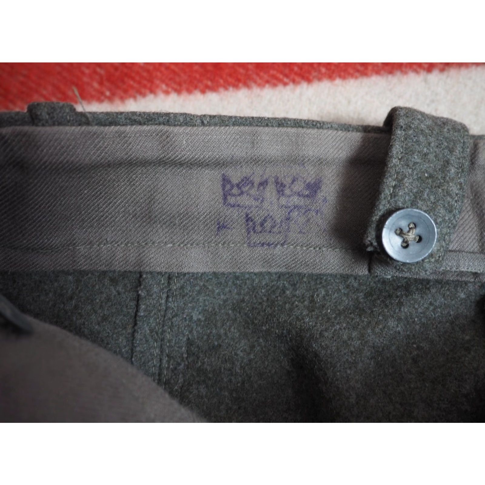Vintage VTG 40s WW2 Swedish Military Brown Wool Metal Button Fly 32x31 Field Winter Pant Shirt/Hoodie Size US 32 / EU 48 - 7 Thumbnail