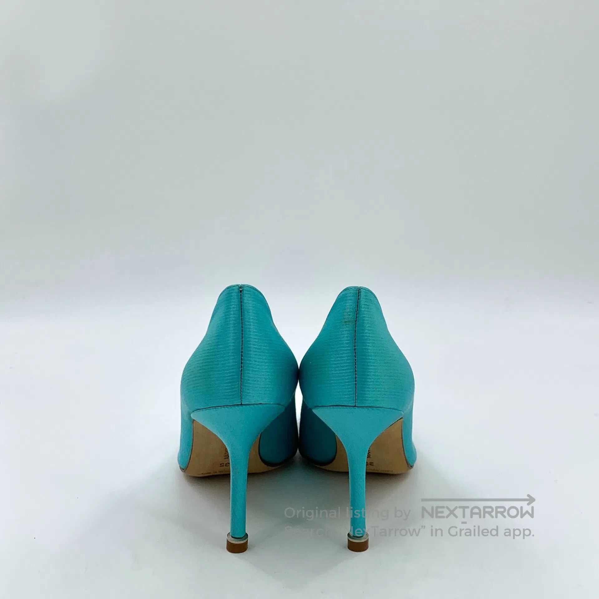 Manolo Blahnik Manolo Blahnik Blue square buckle with diamond detail stil Size US 4.5 / IT 34.5 - 4 Thumbnail