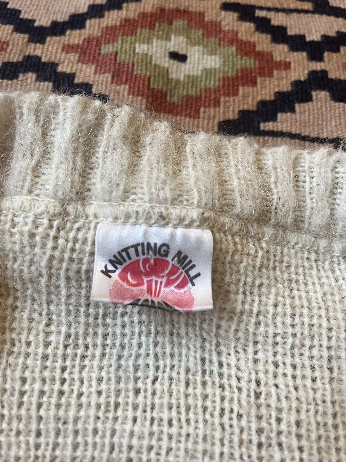 Japanese Brand Rare Vintage 90's wool Fuzzy Knit white Sweater Size US M / EU 48-50 / 2 - 3 Thumbnail