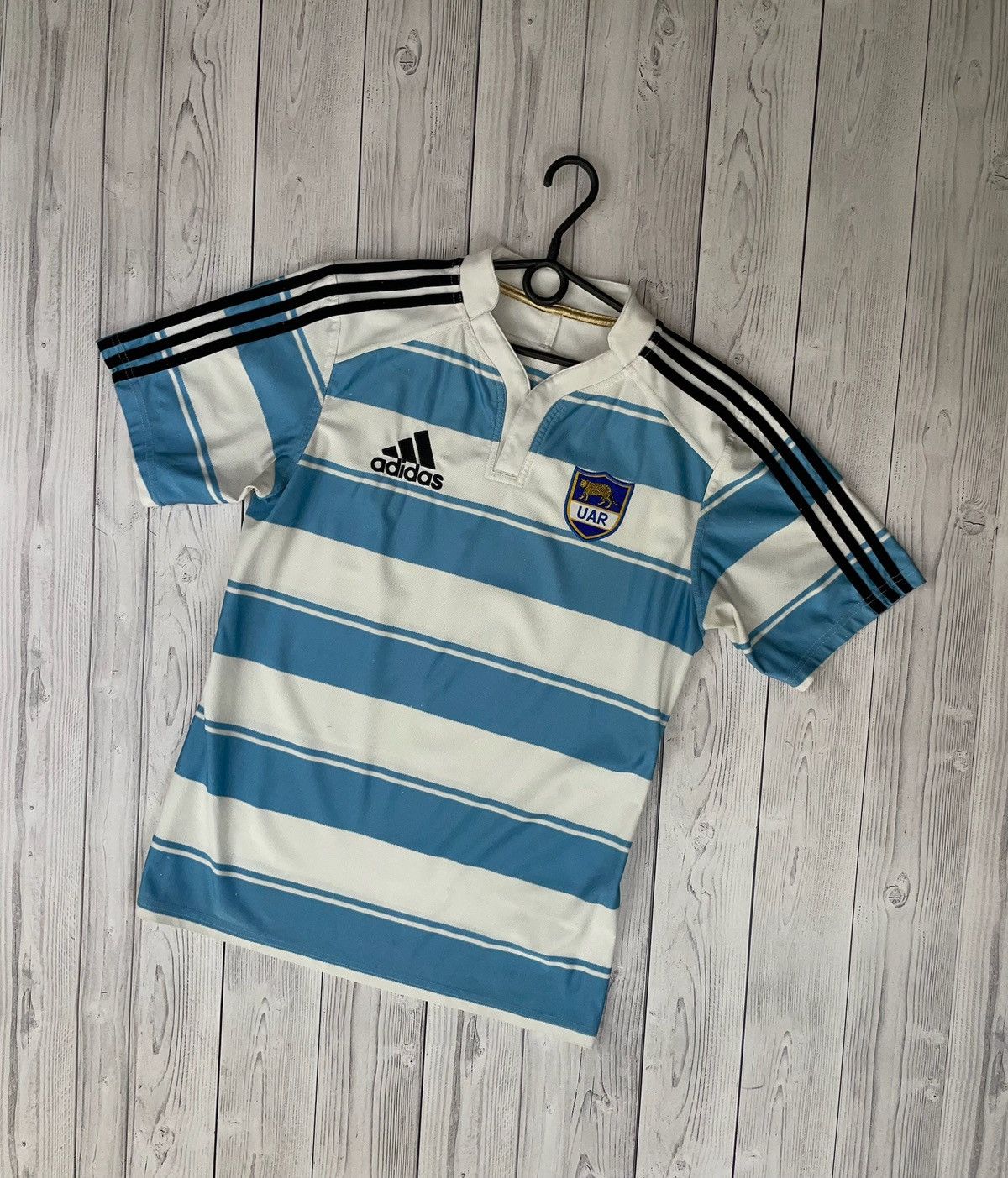 Adidas Vintage adidas Argentina rugby jersey size M striped Size US M / EU 48-50 / 2 - 1 Thumbnail