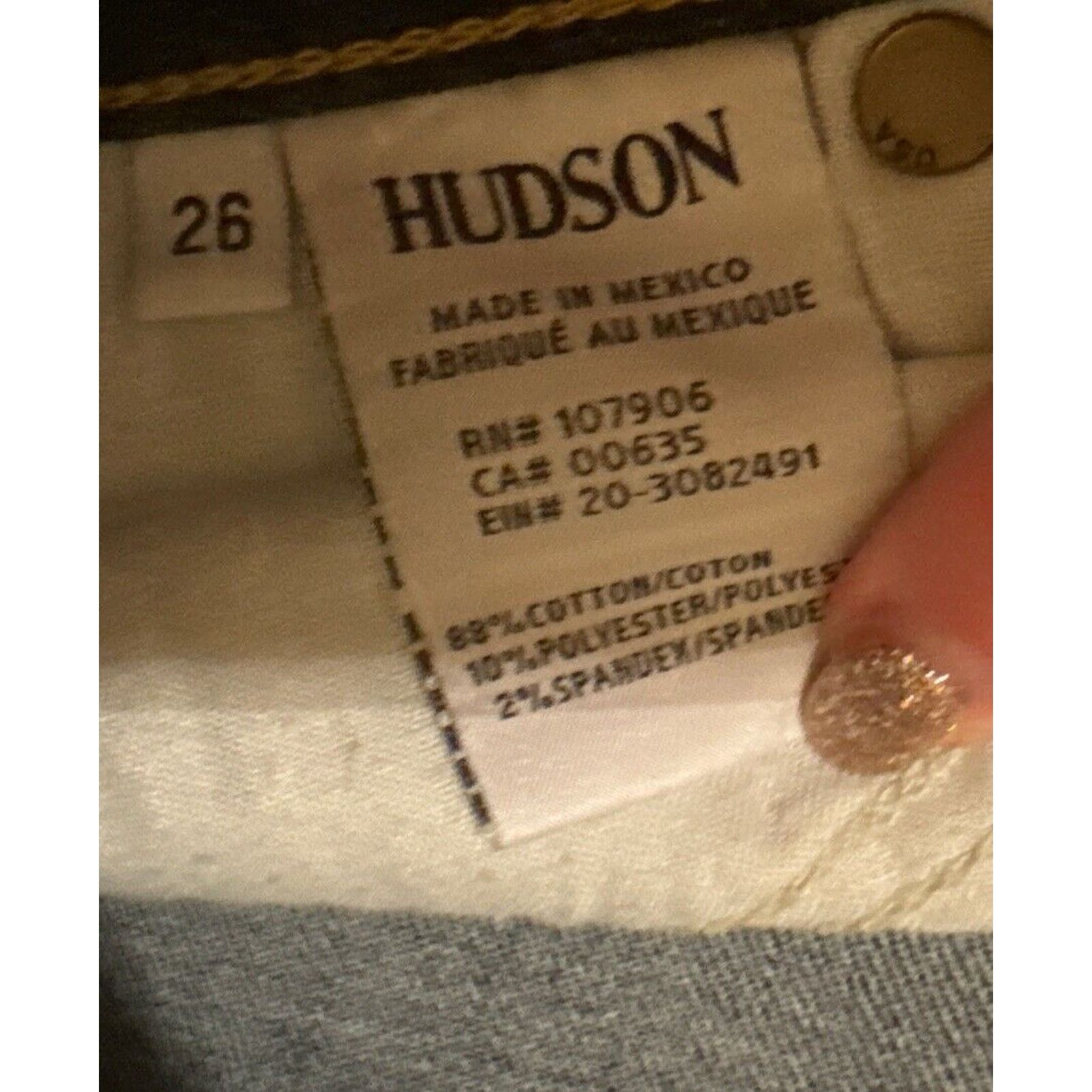 Hudson Hudson Jeans Women 26 Dark Wash Krista Super Skinny Distress Size 26" / US 2 / IT 38 - 3 Thumbnail