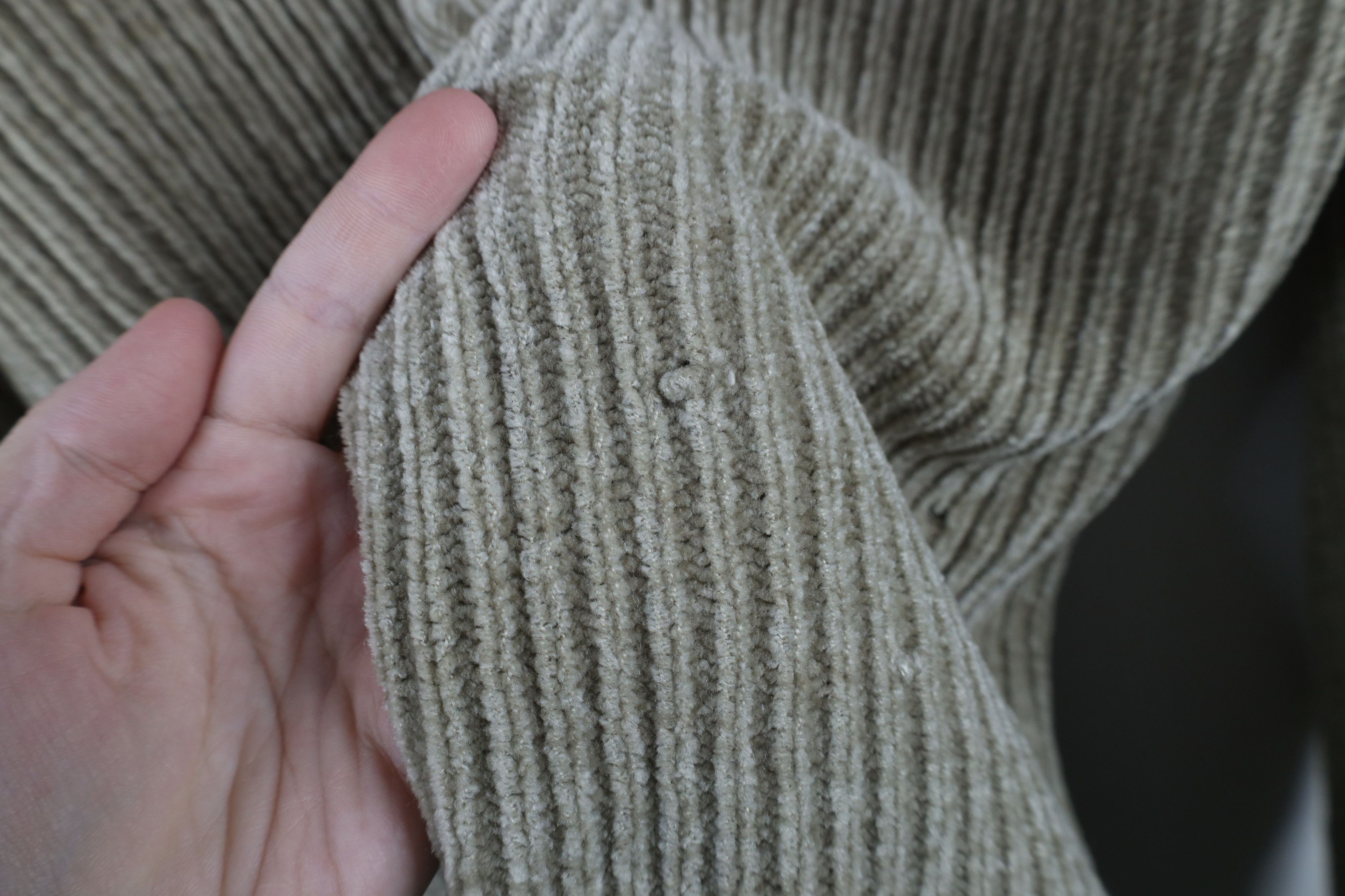 Vintage Vintage 90s Streetwear Fleece Ribbed Knit Sweater Beige Size US XL / EU 56 / 4 - 6 Thumbnail