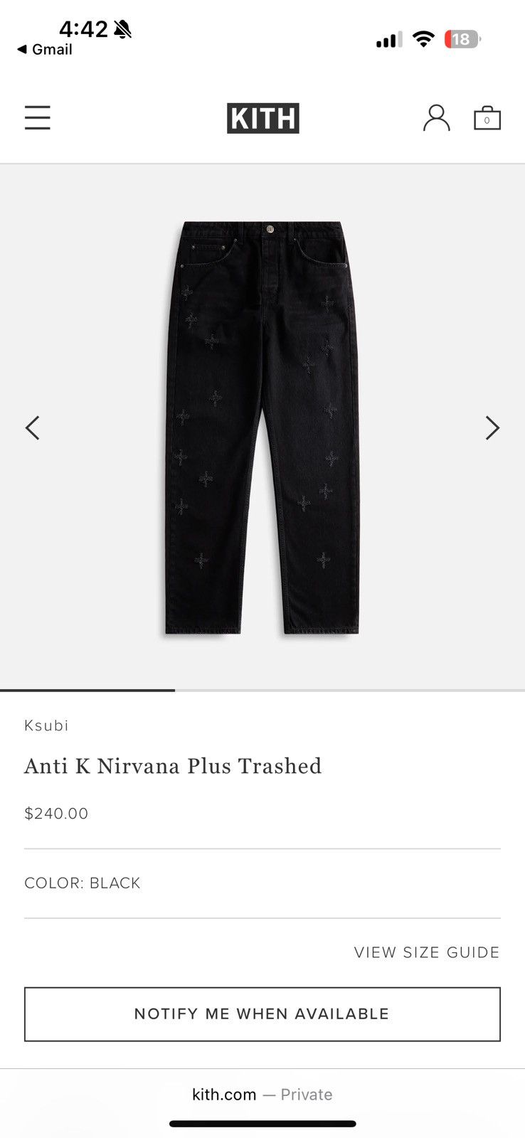 Ksubi Anti K Nirvana Plus