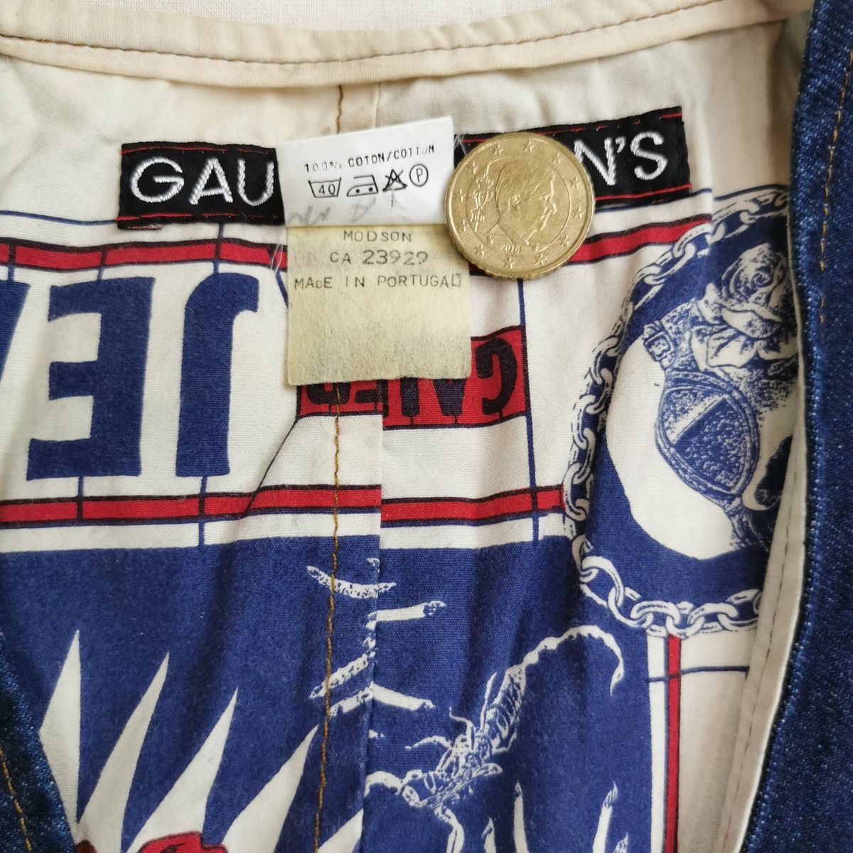 Jean Paul Gaultier SS1994 Jean Paul Gaultier Cowboy Skull Tattoo Vest Vintage Size US M / EU 48-50 / 2 - 9 Thumbnail