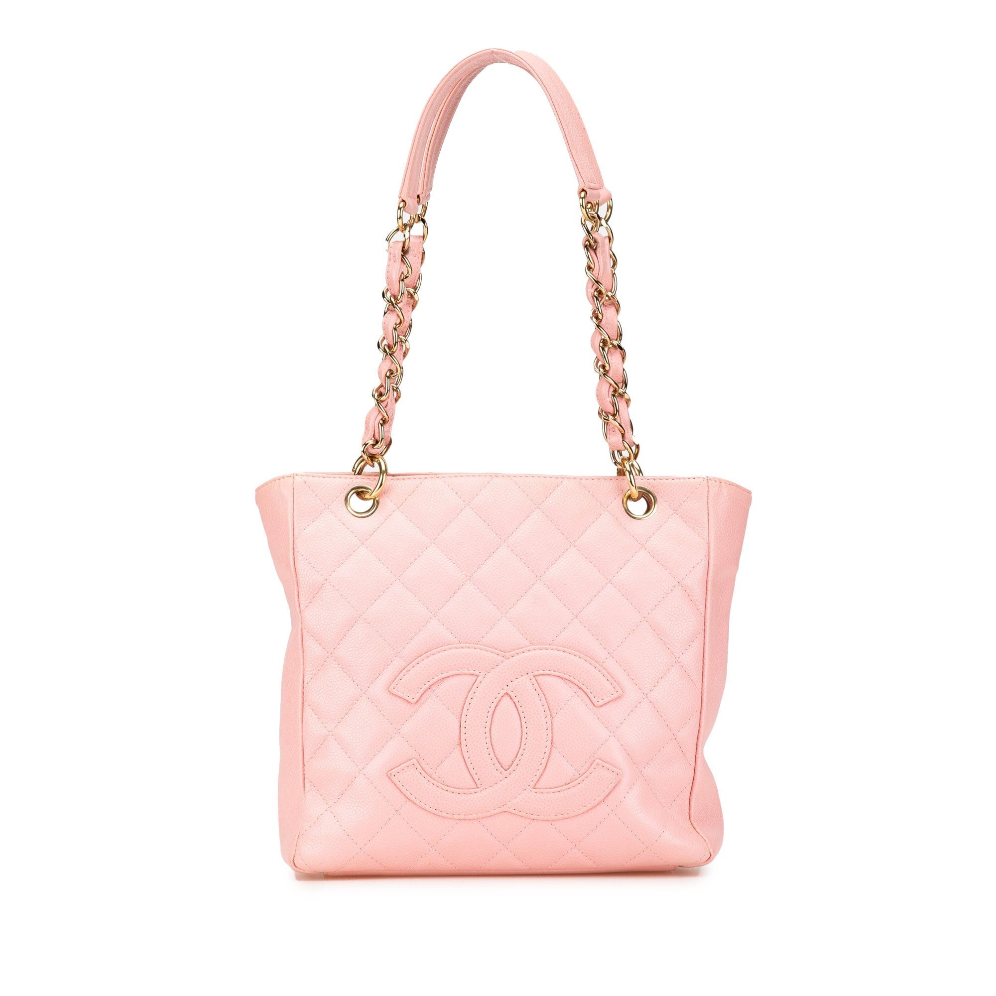 Chanel Caviar Petite Shopping Tote Pink