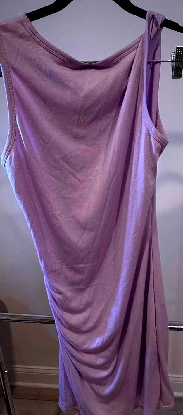 Designer BTFBM Women's Lilac Ruched Swim Coverup Size ONE SIZE - 2 Thumbnail