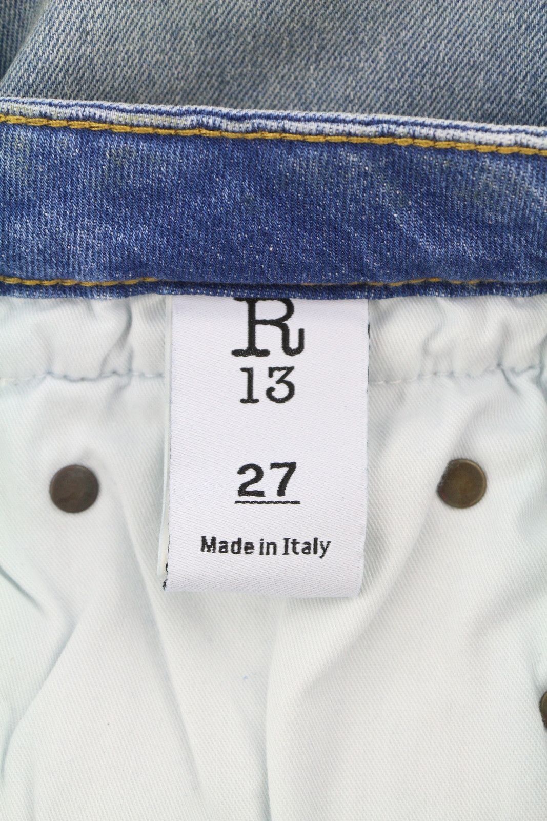 R13 BOY STRAIGHT W RIPS 27 Jasper Stretch Distress Jeans 86234 Size 27" / US 4 / IT 40 - 8 Thumbnail