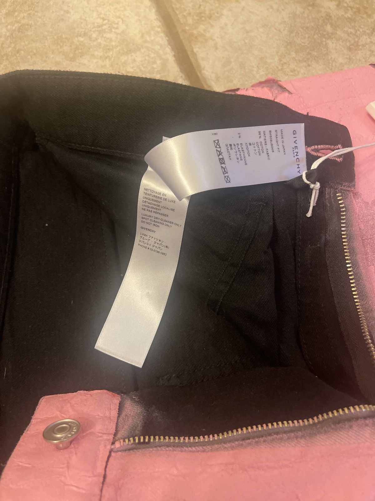 Givenchy Givenchy crackled paint thigh zip denim Size US 34 / EU 50 - 4 Thumbnail