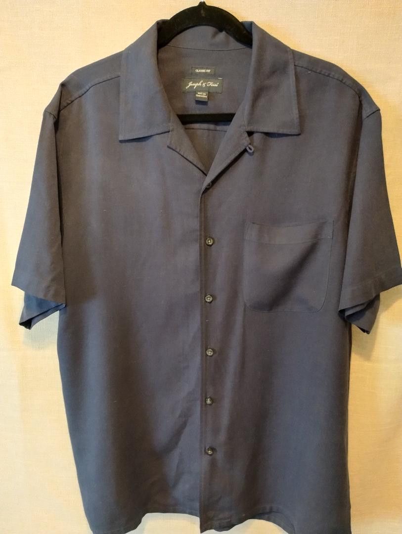 Joseph & Feiss Classic Fit 100% Silk Button Front Camp Shirt | Grailed