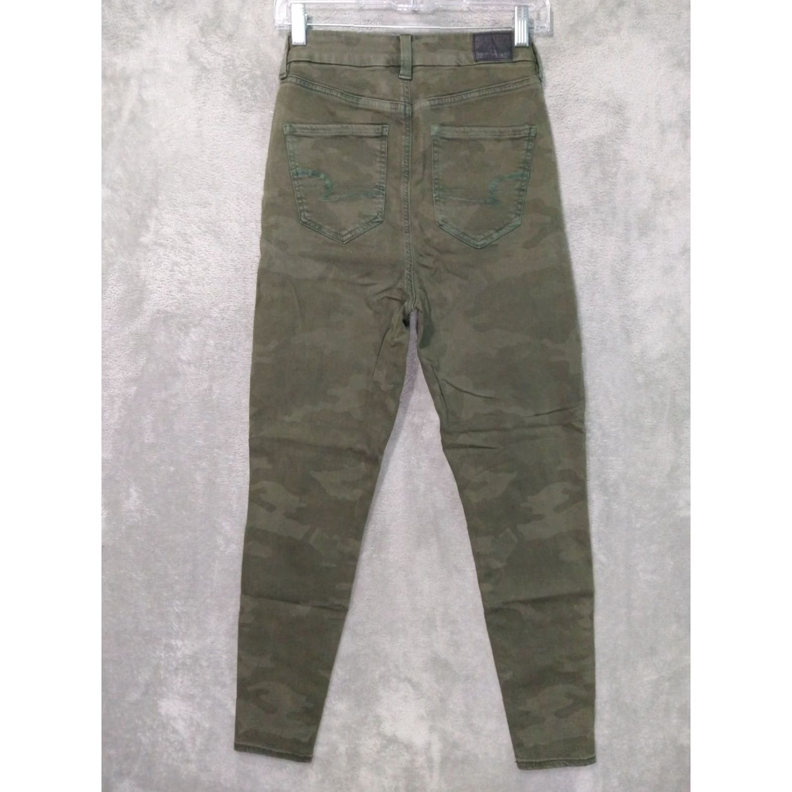 American Eagle Outfitters American Eagle Jeans Women 4 Camo Jegging Next Level Stretch Curvy Super Hi Rise Size 27" / US 4 / IT 40 - 2 Thumbnail
