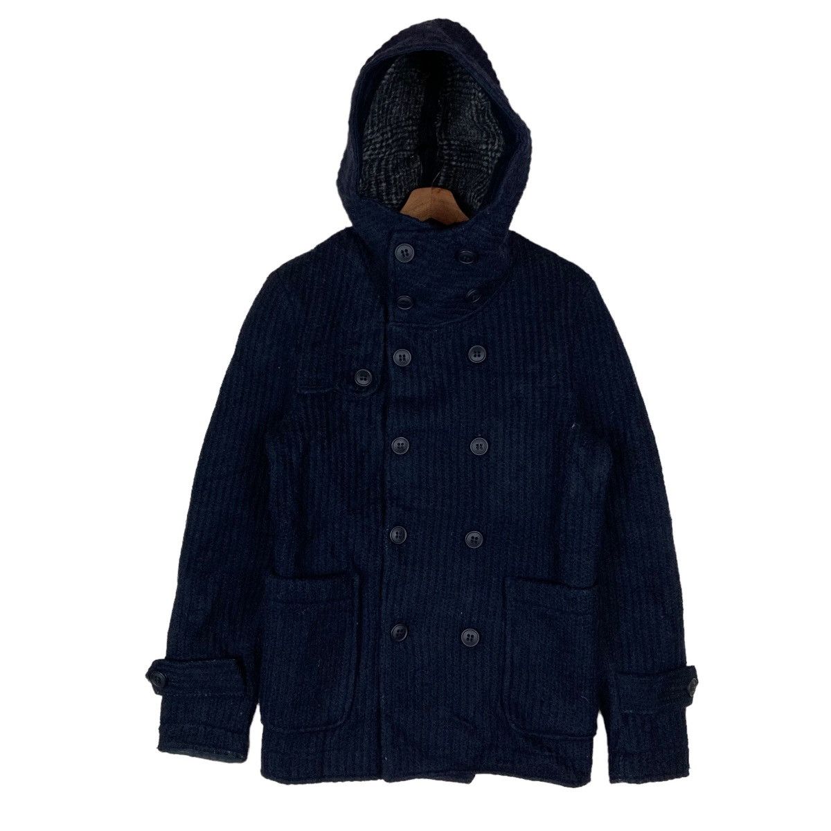 Bershka Vintage Bershka Double Breasted Flat Button Hoodie Jacket Size US S / EU 44-46 / 1 - 1 Thumbnail