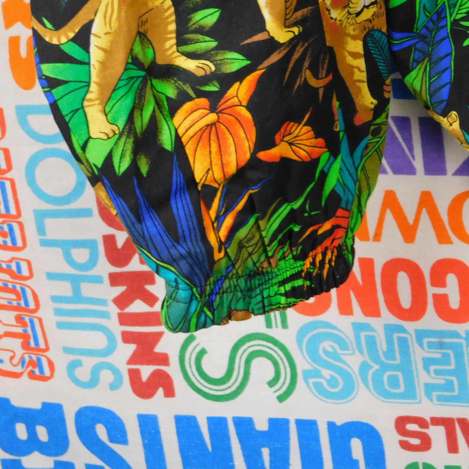 IF & Co. 90s AOP Jungle Jacket XL Full Zip Collared Loud Retro Size US XL / EU 56 / 4 - 5 Thumbnail