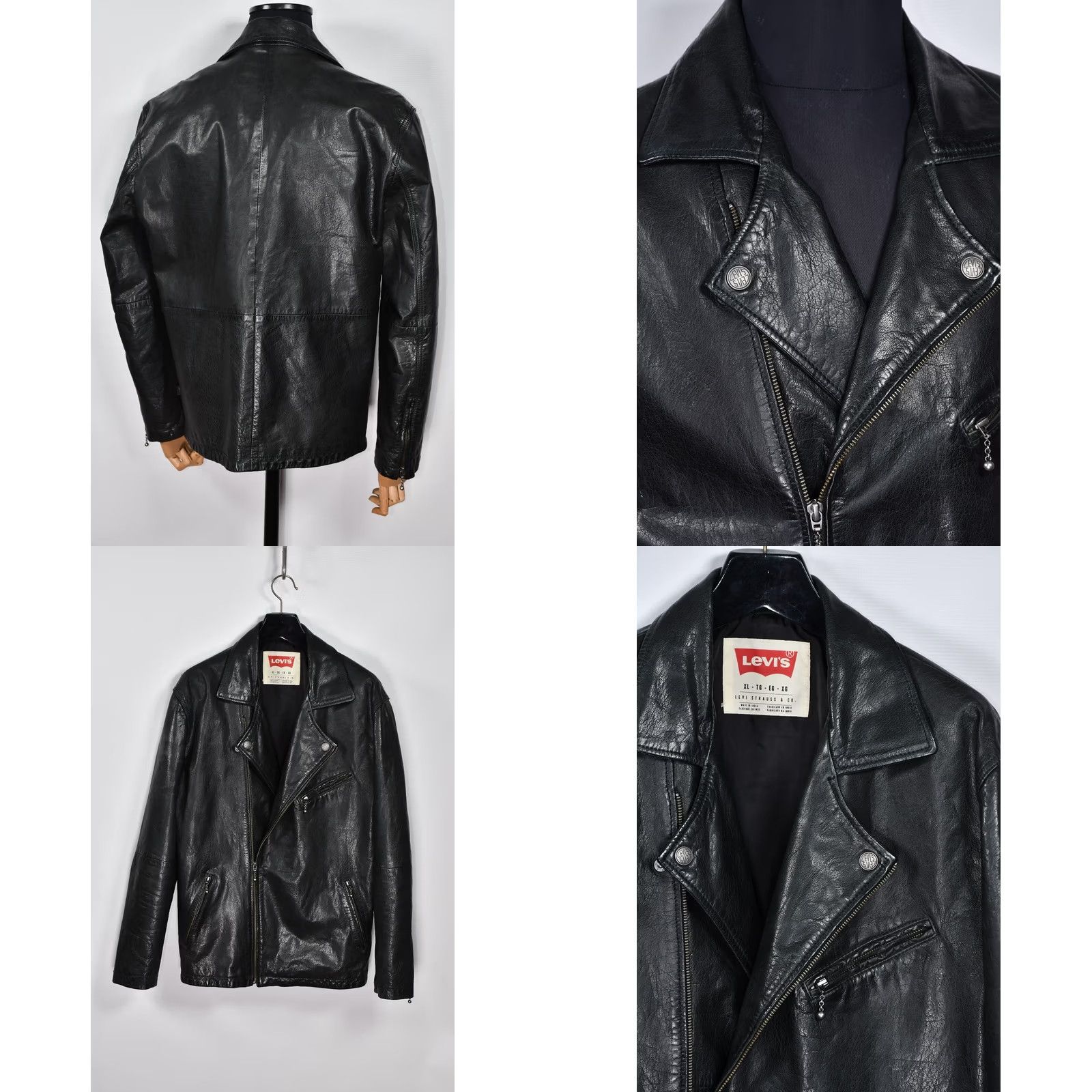 Levi's Levi's Motorcycle Jacket Biker Men's XL Leather Black Size US XL / EU 56 / 4 - 8 Thumbnail