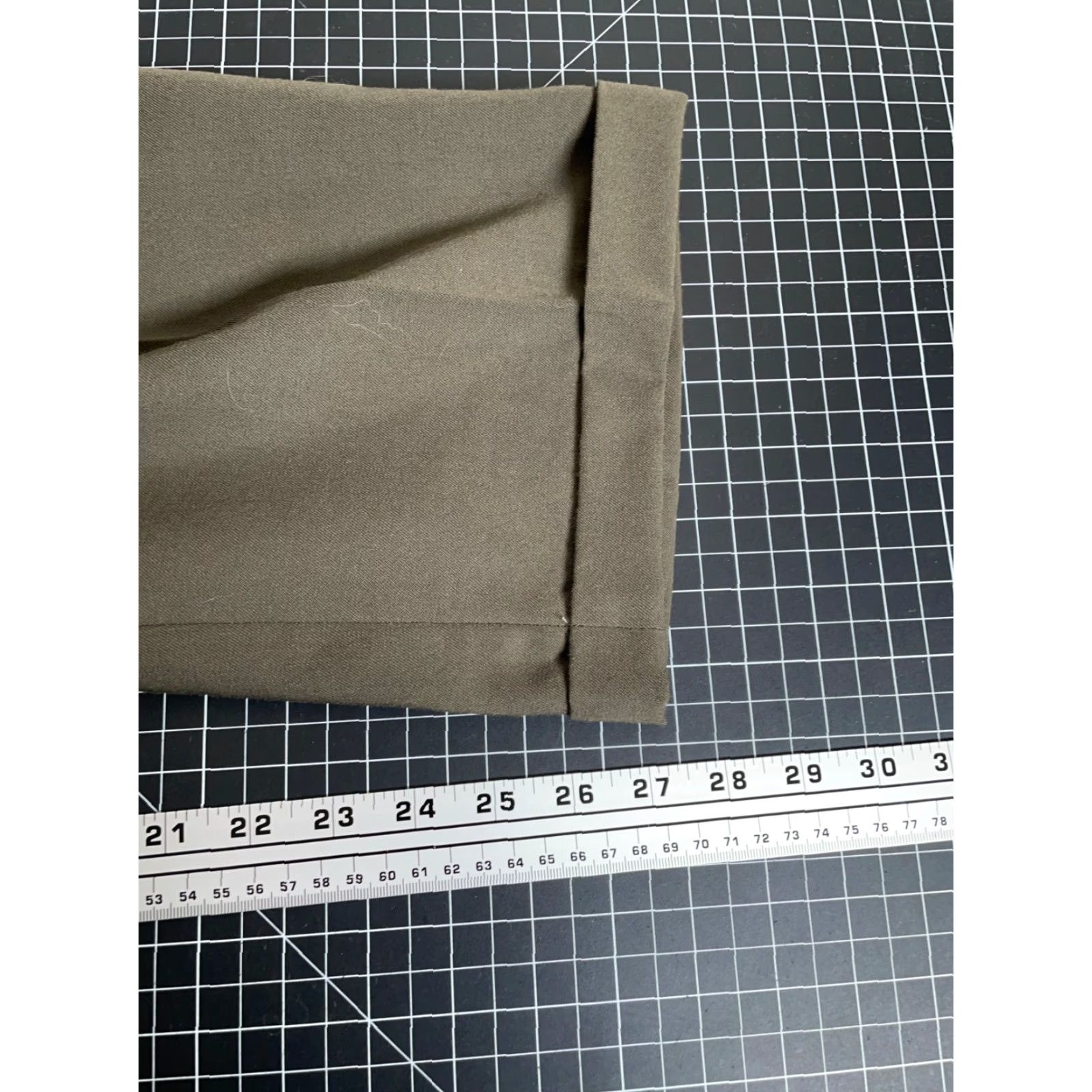 Vintage VTG Worsted Wool Blend Pleated Trousers Men's 35 x 27 Green Cuffed Dress Pants Size US 35 - 6 Thumbnail