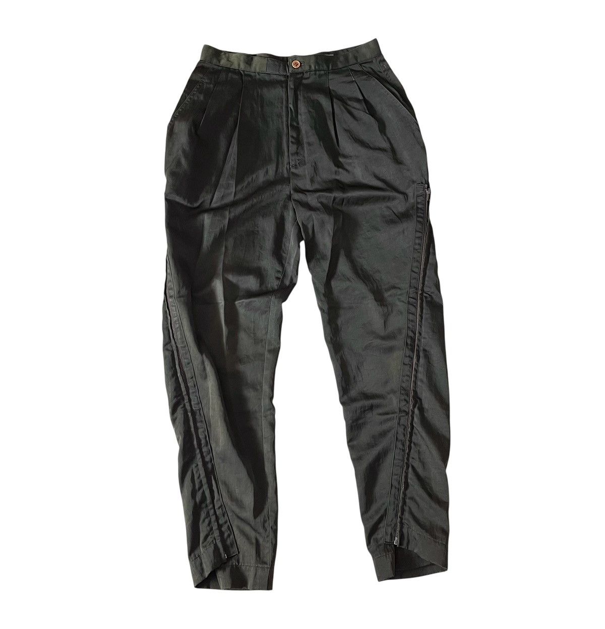 Issey Miyake Vintage issey miyake side zipper olive flight trousers Size US 27 - 2 Thumbnail
