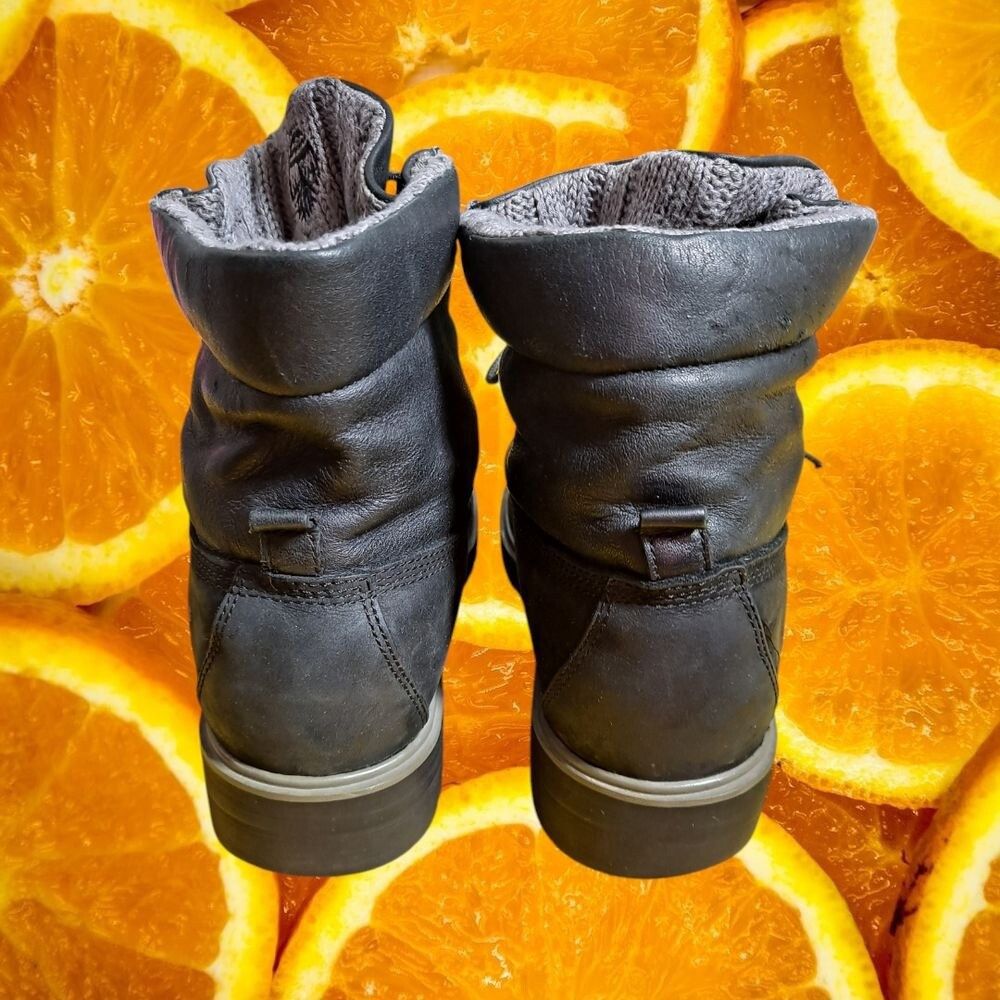 Timberland Timberland Roll Top Boots Leather Ankle Lace Up Casual Black Size US 7.5 / IT 37.5 - 5 Thumbnail