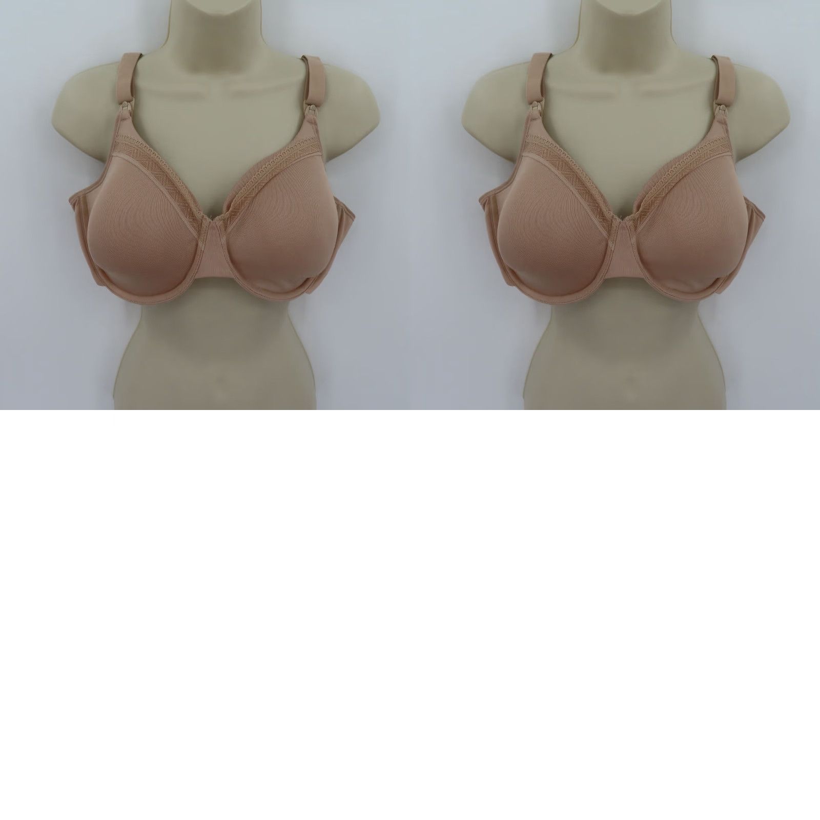 Vintage Playtex Bra 40D DD Maternity Nursing Underwire Shaping Foam Beige Cafe Au Lait Size ONE SIZE - 9 Thumbnail