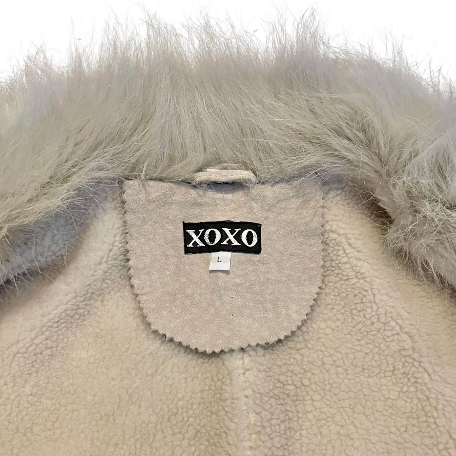 XOXO VTG XOXO Y2K Penny Lane coat genuine leather faux fur trim Size L / US 10 / IT 46 - 8 Thumbnail