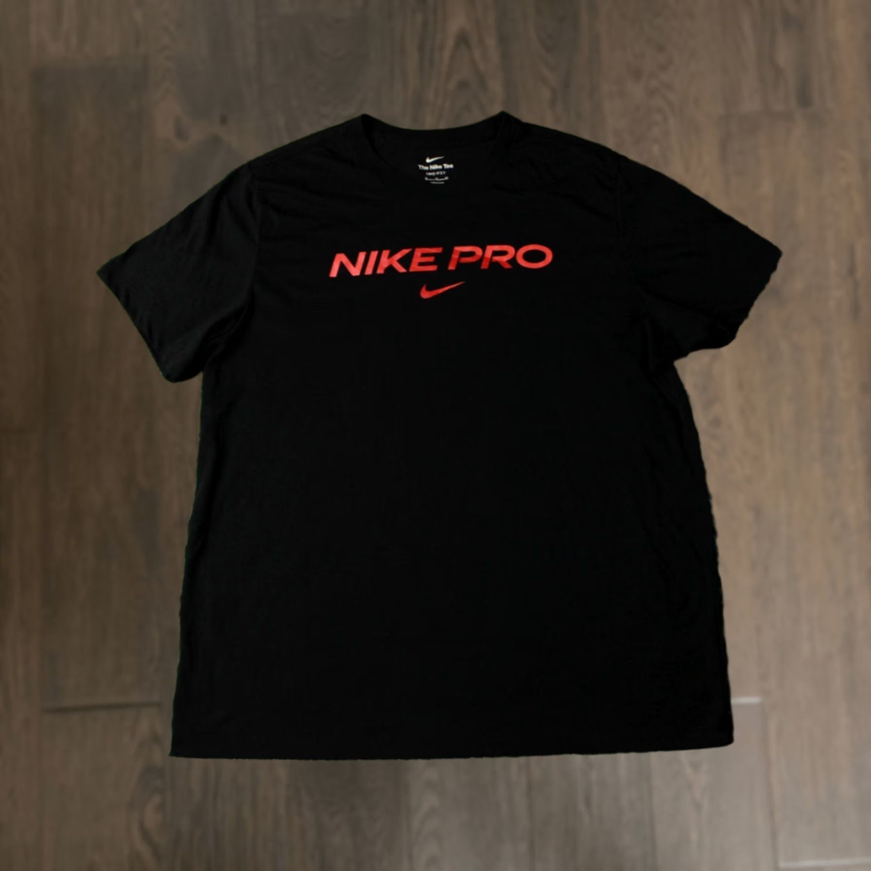 Nike Nike Pro Dri-Fit Casual Shirt Jersey T-Shirt Tee XL Black Men Short Sleeve Crew Neck Sports CrossFit Shirt Mens Size US XL / EU 56 / 4 - 1 Thumbnail