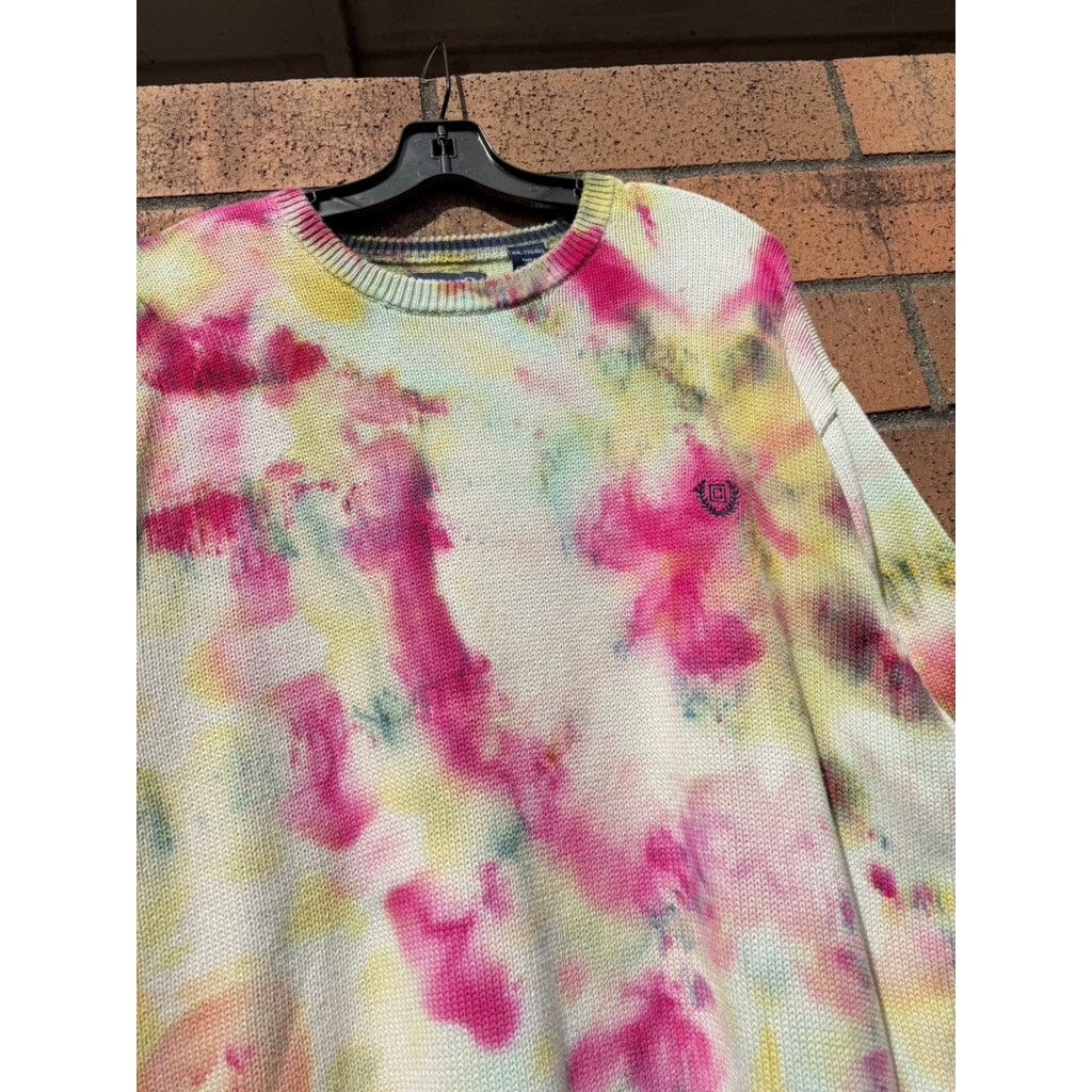 Chaps × Vintage Y2K Chaps Hand Dyed Vintage Tie Dye Crewneck Sweater Crest Size US XXL / EU 58 / 5 - 3 Thumbnail