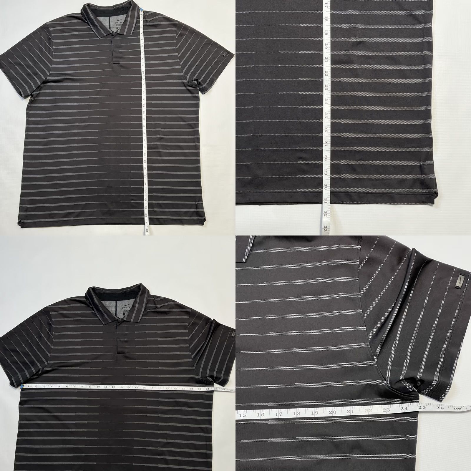 Nike Nike Tiger Woods Polo Shirt Mens XL Black Striped Dri-Fit Golf BV0350-010 Size US XL / EU 56 / 4 - 8 Thumbnail