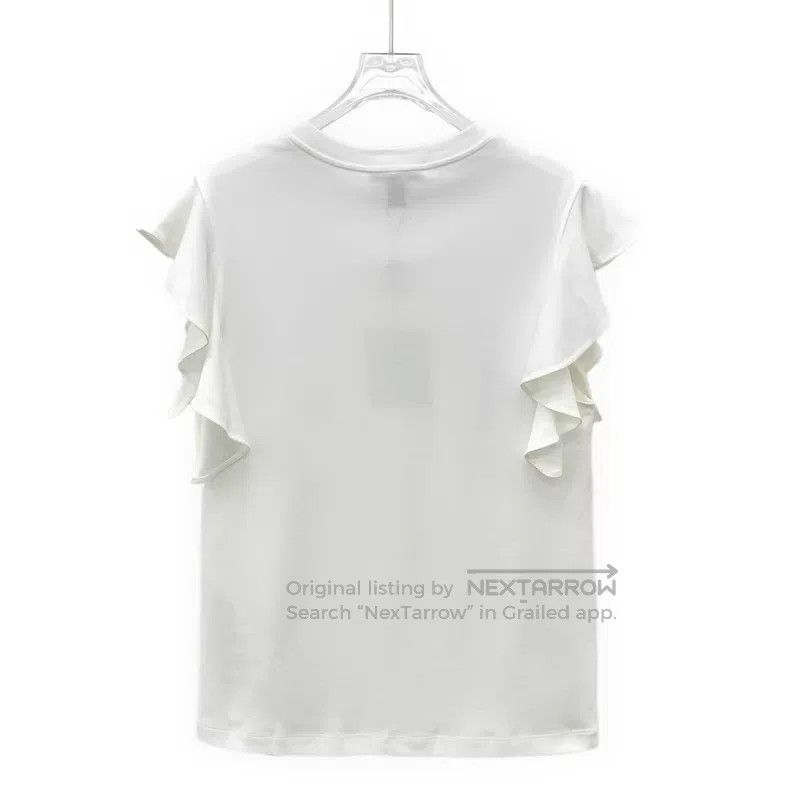 Louis Vuitton Louis Vuitton White logo printed cotton lace short sleeve Size L / US 10 / IT 46 - 2 Thumbnail