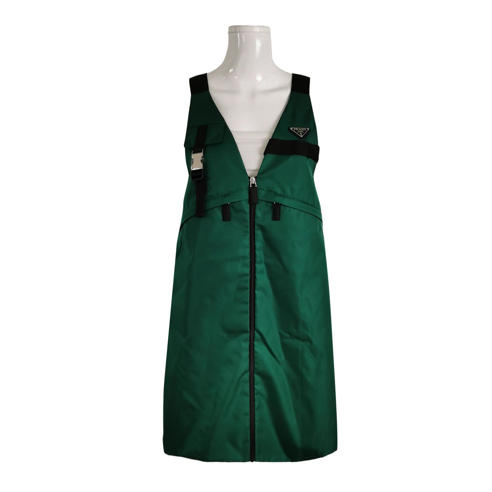 Prada Prada Color-block Triangle Logo Dress 0079 Size US 36 / EU 52 - 1 Thumbnail