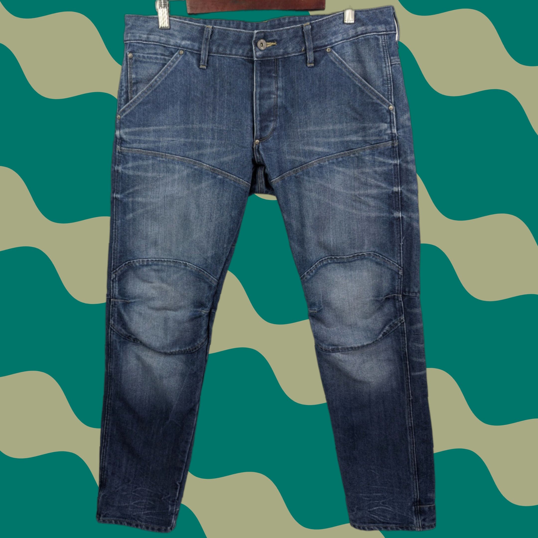 Vintage G-Star Raw Jeans 36 Regular 29in Inseam 3D 5620 Bike 3D Low Tapered Denim Blue Mens 34x32 (Fits 36x29) Moto Street Jeans Size US 36 / EU 52 - 1 Thumbnail