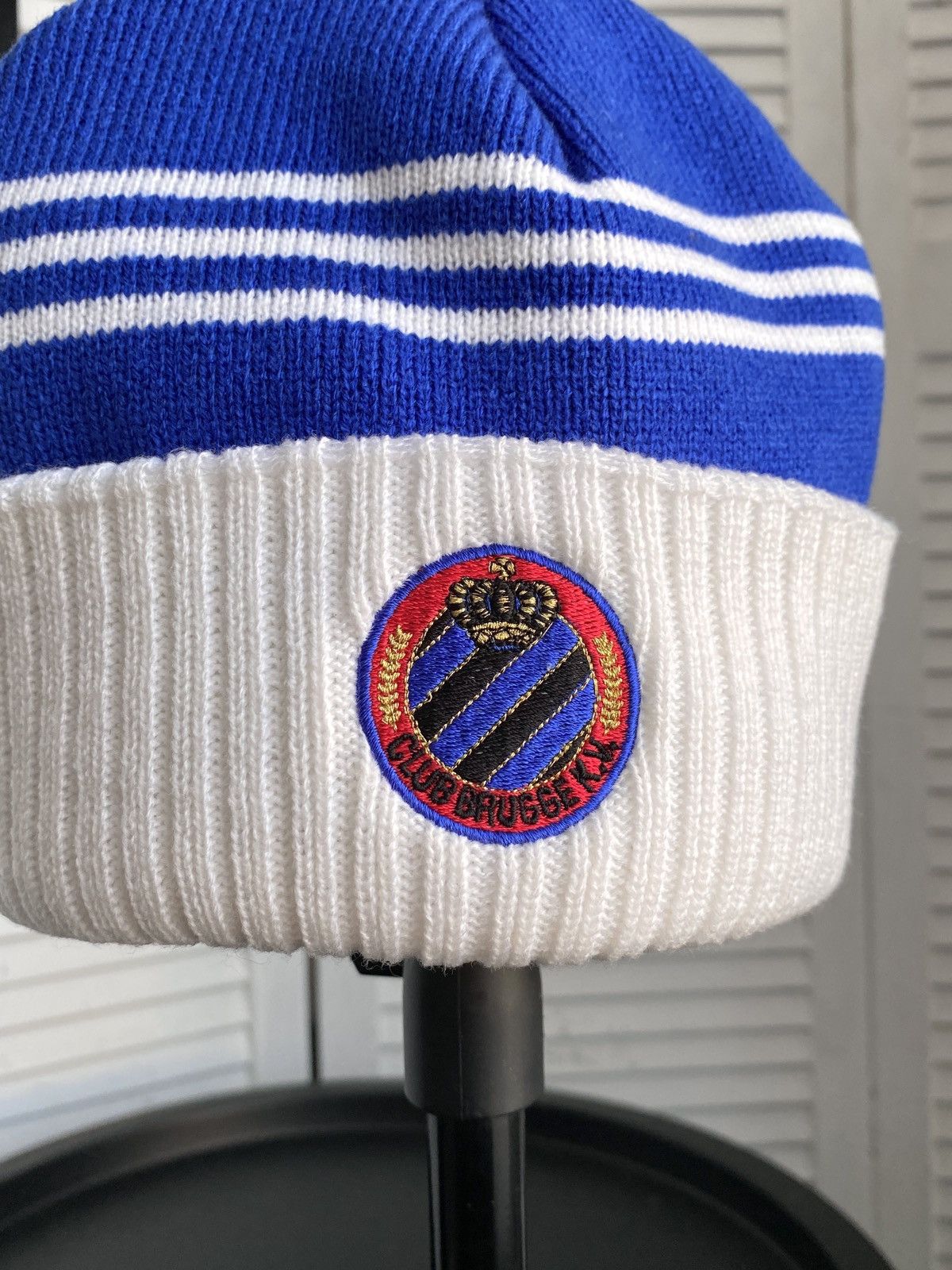 Adidas × Vintage Vintage 90s Adidas Club Brugge KV Soccer Striped Beanie Hat Size ONE SIZE - 7 Thumbnail