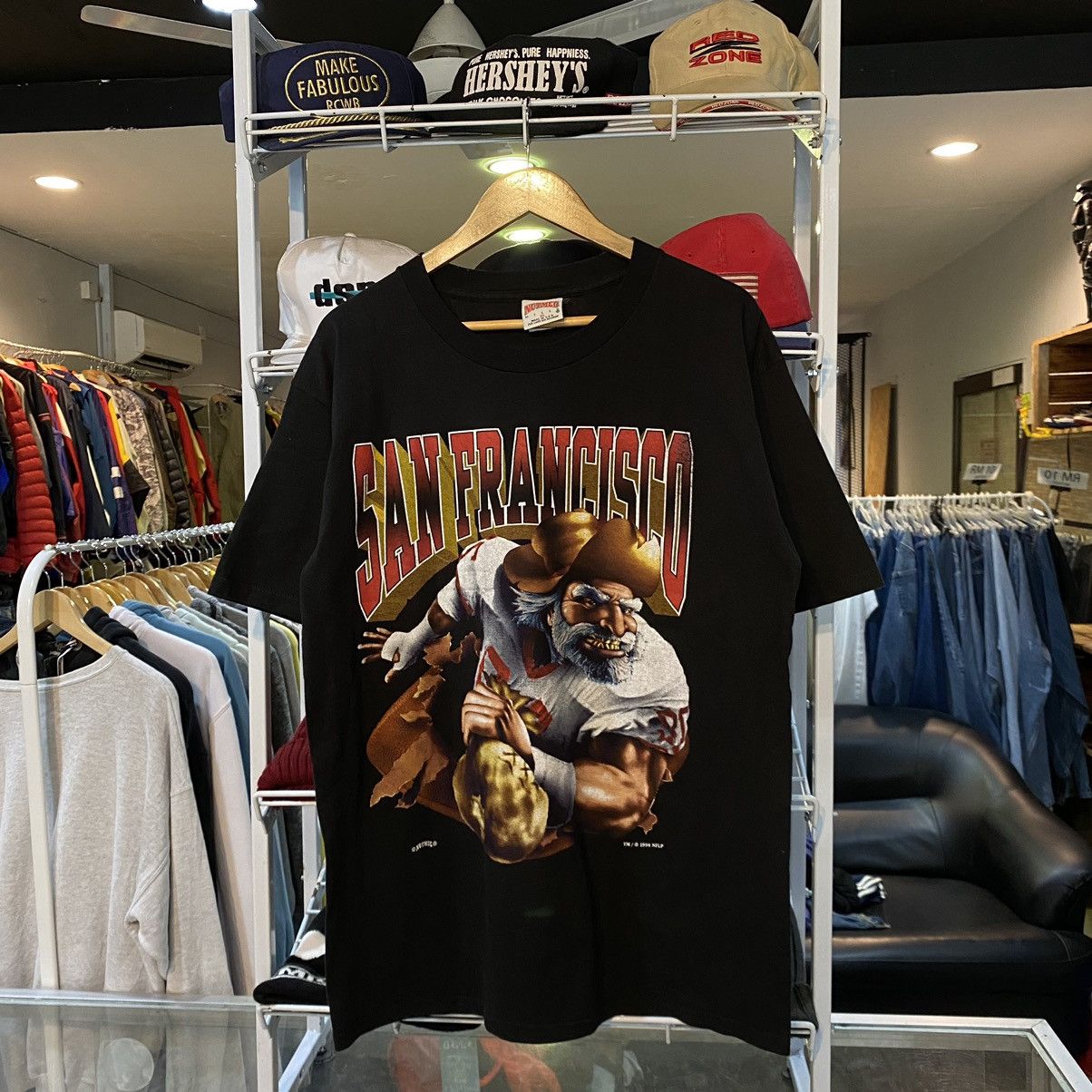 NFL × Salem Sportswear × Vintage Vintage 1994 San Francisco 49Ers Gold Miner Football T-Shirt Size US XL / EU 56 / 4 - 1 Thumbnail
