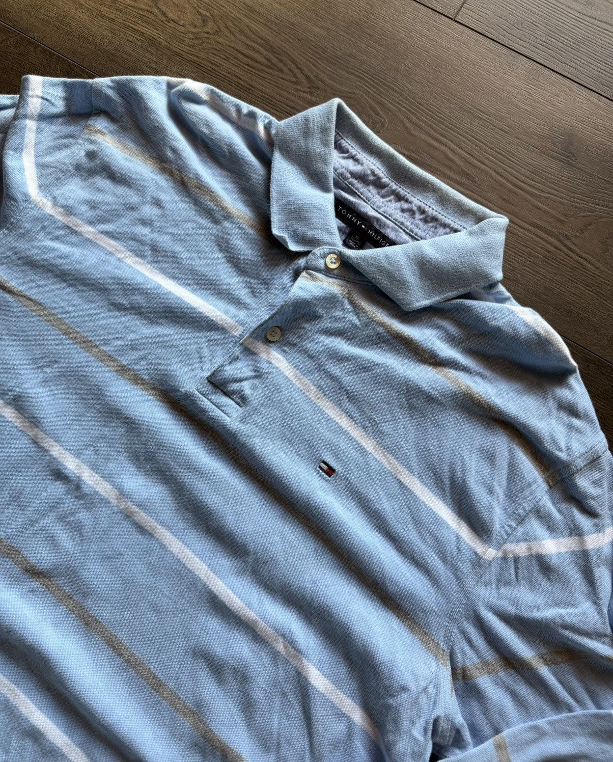Tommy Hilfiger Vintage Tommy Hilfiger Long Sleeve Shirt - Striped Collared Size US XL / EU 56 / 4 - 5 Thumbnail
